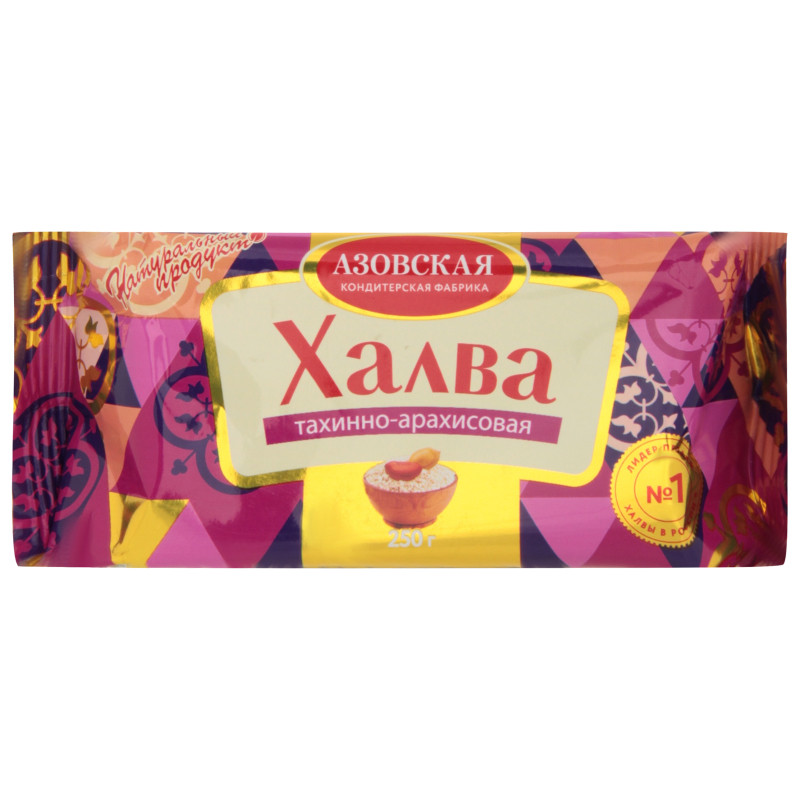 Изображение товара Халва Азовская КФ тахинно-арахисовая, 250г