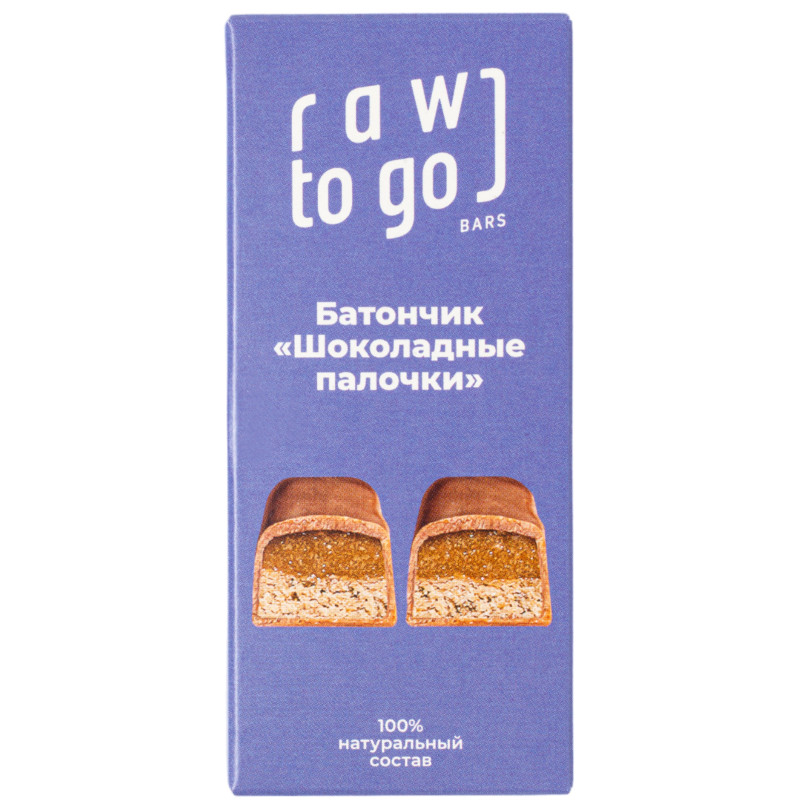 Изображение товара Батончик Raw To Go Шоколадные Палочки, 45г