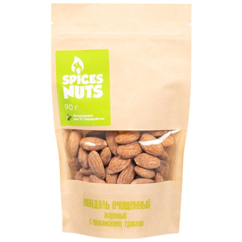 Изображение товара Миндаль SPICES NUTS очищенный жареный с прованскими травами 90г