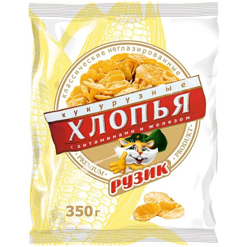 Изображение товара Хлопья кукурузные Рузик, 350г