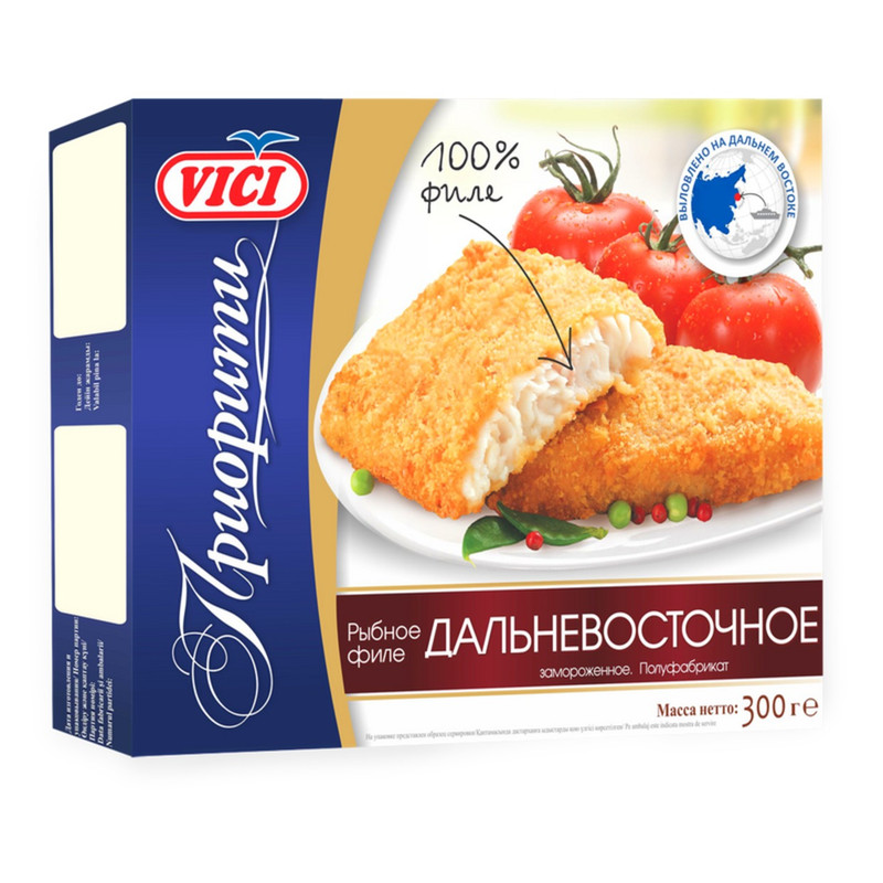 Изображение товара Филе рыбное Vici Дальневосточное в панировке, 300г