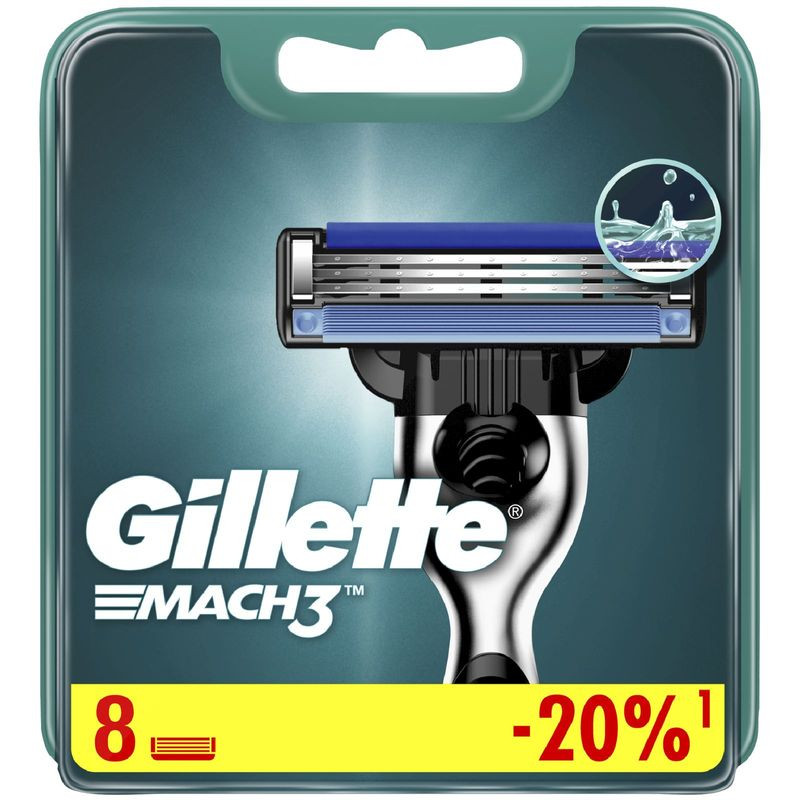Изображение товара Кассеты для бритья Gillette Mach3 сменные 8 шт Мужские