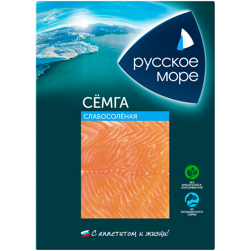 Изображение товара Сёмга Русское Море филе-ломтики слабосолёная, 120г