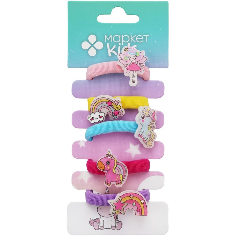 Изображение товара Набор резинок для волос Маркет Kids 5шт без аромата фиксация надежная