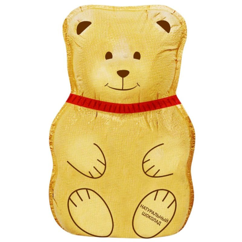 Изображение товара Медвежонок из молочного шоколада Золотое Правило 45 г - вкусное подарочное изделие