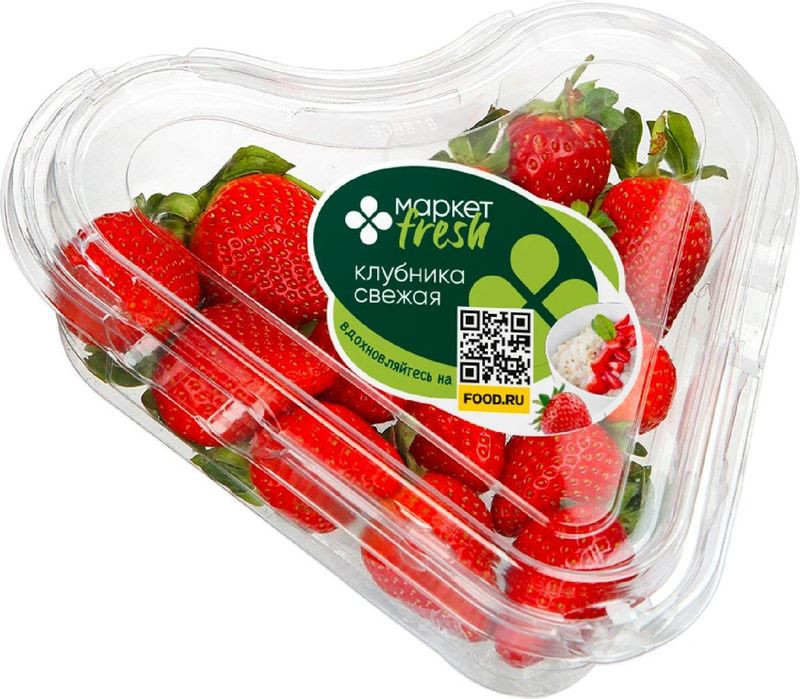 Изображение товара Свежая клубника Маркет Fresh 340 г Египет, натуральные ягоды