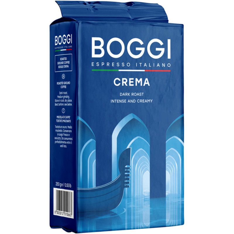 Изображение товара Кофе Boggi Кремa молотый тёмнообжаренный 250 г Италия