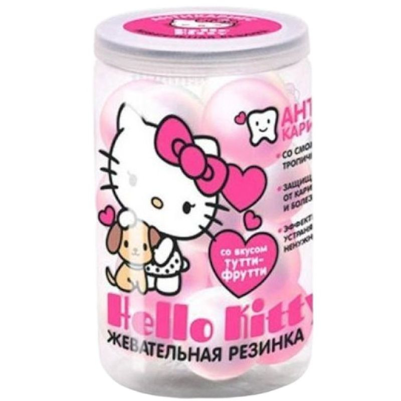 Изображение товара Жевательная резинка Hello Kitty Антикариес 104 г в перламутровой глазури