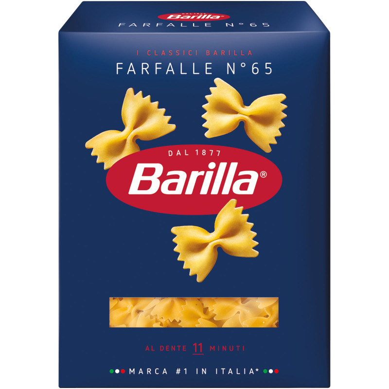 Изображение товара Макароны Barilla Farfalle n.65 из твёрдых сортов пшеницы, 400г