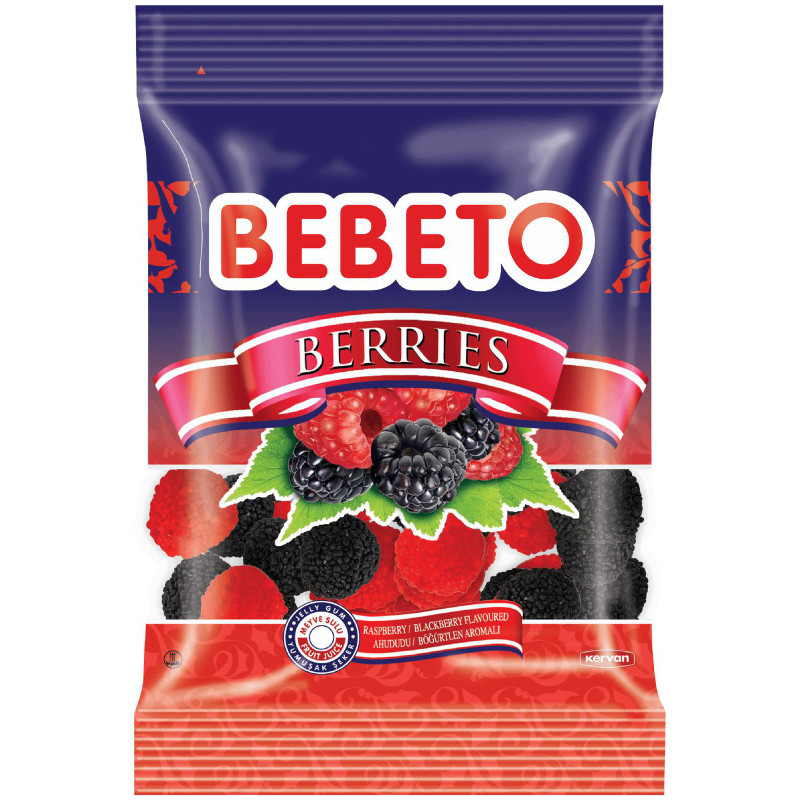 Изображение товара Мармелад Bebeto Berries жевательный со вкусом ежевики и малины, 80г