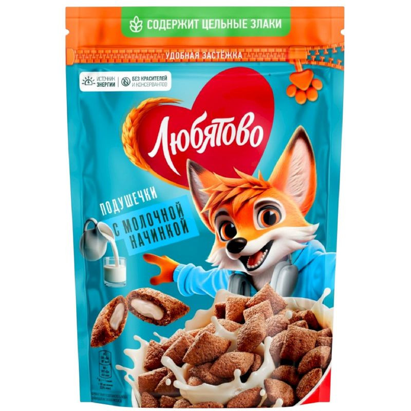 Изображение товара Подушечки Любятово с молочной начинкой 220г вкусное сладкое лакомство