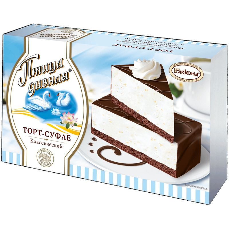 Изображение товара Торт-суфле Акконд Птица Дивная 450 г без лактозы ванильный