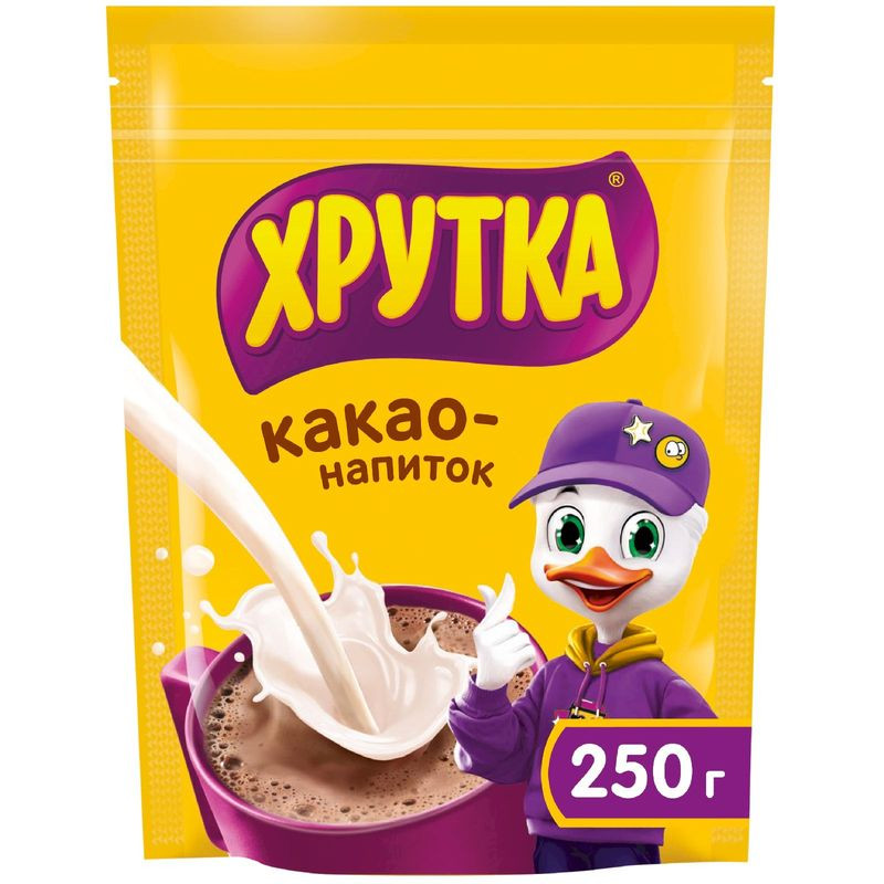 Изображение товара Какао-напиток Хрутка быстрорастворимый 250г насыщенный вкус и аромат