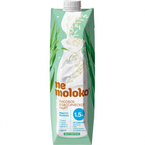 Изображение товара Напиток рисовый Nemoloko классический лайт, 1л