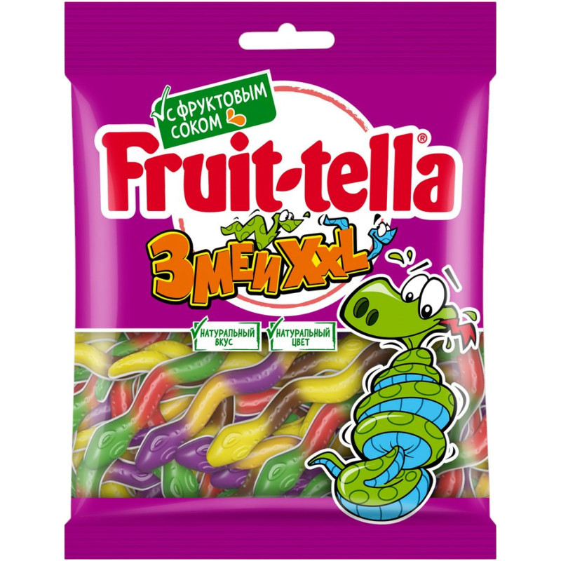 Изображение товара Мармелад Fruittella Змеи XXL жевательный, 70г