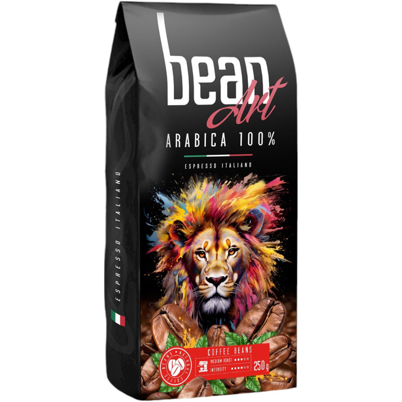 Изображение товара Кофе Bean Art Arabica жареный молотый 250г — Италия, насыщенный вкус