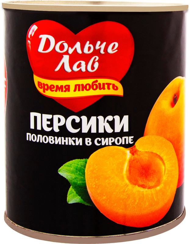 Изображение товара Персики Дольче Лав половинки консервированные в сиропе, 820г