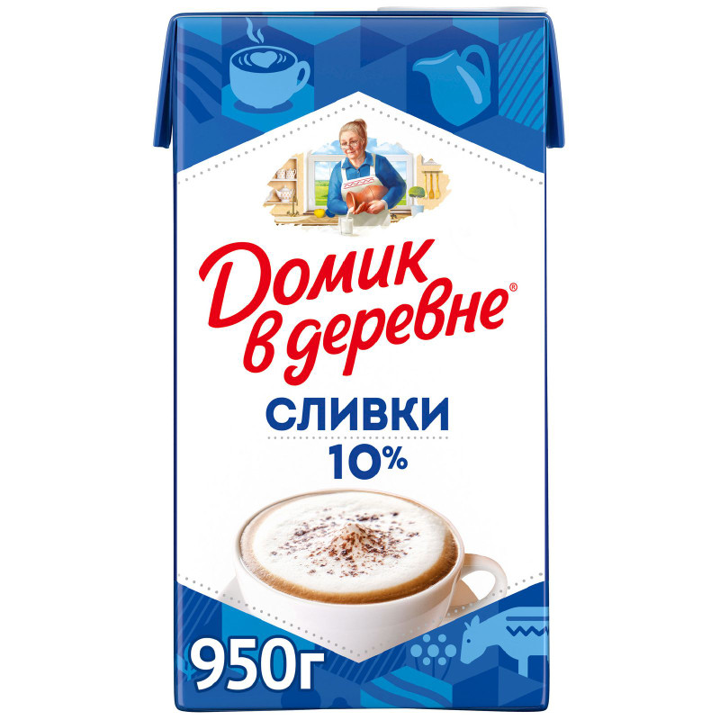 Изображение товара Сливки Домик в деревне 10%, 950г