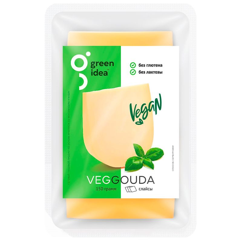 Изображение товара Продукт на основе крахмала Green Idea сыр Гауда нарезка 150г