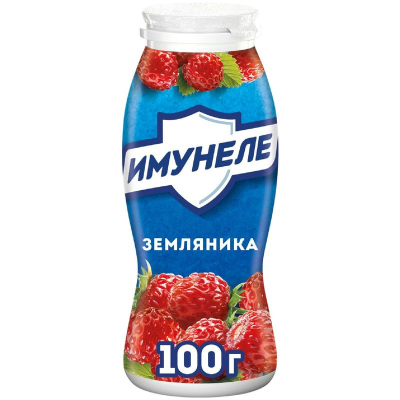 Изображение товара Напиток кисломолочный Имунеле Земляника 1.2%, 100г
