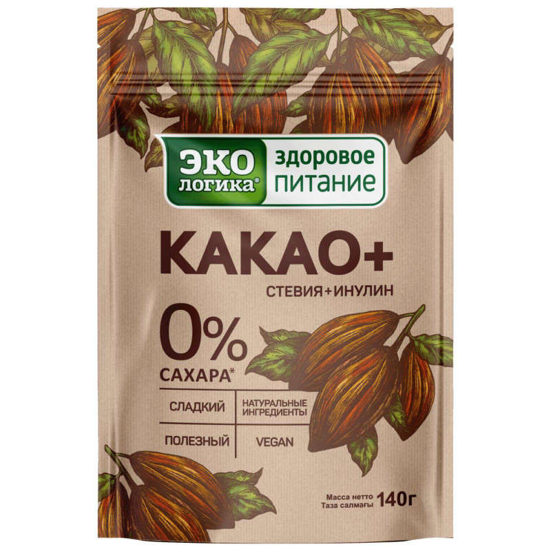 Изображение товара Напиток Экологика Какао Плюс растворимый, 140г