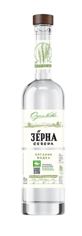 Изображение товара Водка Зёрна Севера 40% 500 мл - качественный российский алкоголь