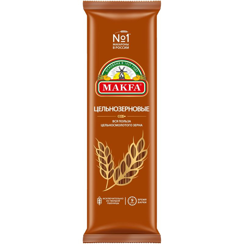 Изображение товара Спагетти Makfa цельнозерновые 500г - высшее качество с высоким содержанием белка