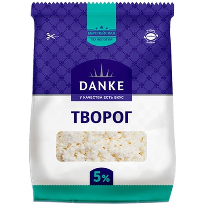 Изображение товара Творог Danke 5% 350г - Натуральный Продукт из Беларуси