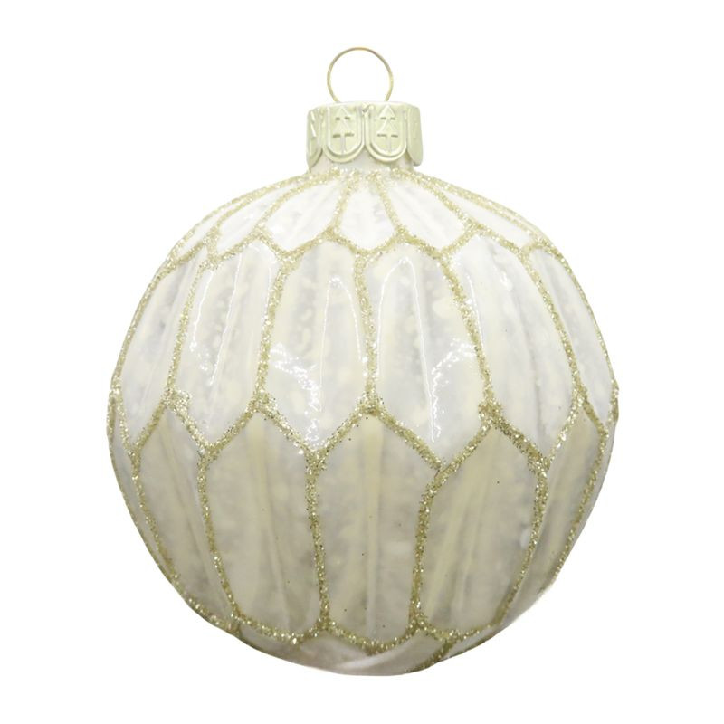 Изображение товара Ёлочное украшение Молочный шар стеклянное праздничное украшение