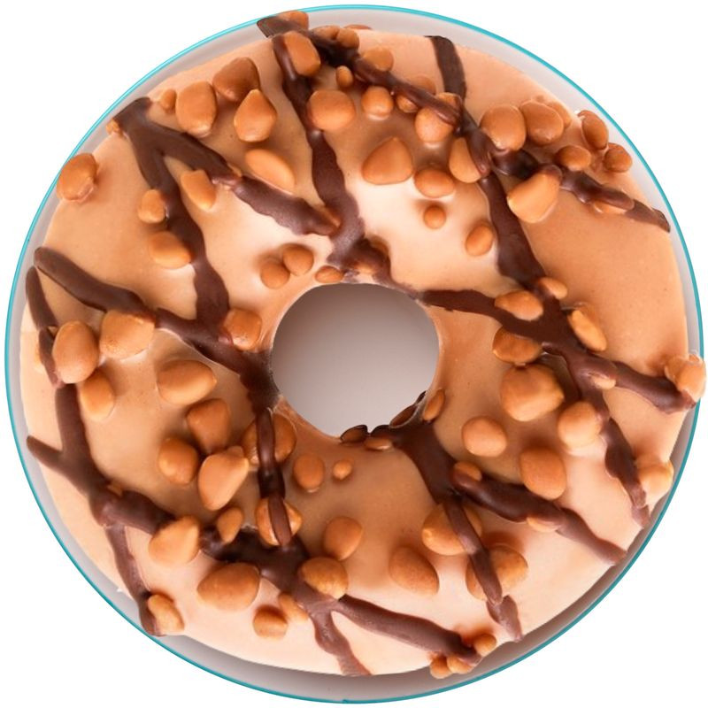 Изображение товара Пончик Cappuccino с начинкой и глазурью 70г Пекарня Перекрёсток