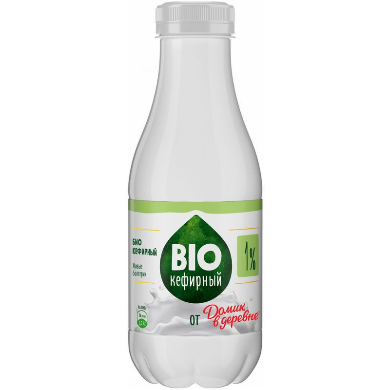 Изображение товара Биокефирный Домик в деревне 1% 450 г натуральный кефир с бифидобактериями