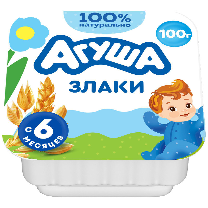 Изображение товара Творог детский фруктовый Агуша Злаки 3.9% с 6 месяцев, 100г