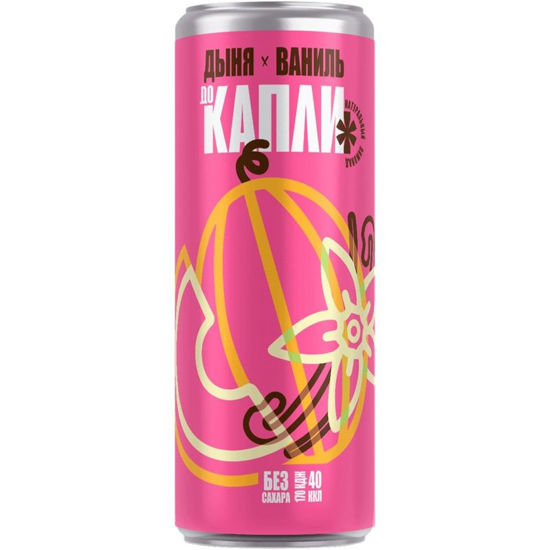 Изображение товара Газированный напиток До Капли дыня-ваниль 330мл с низким содержанием калорий