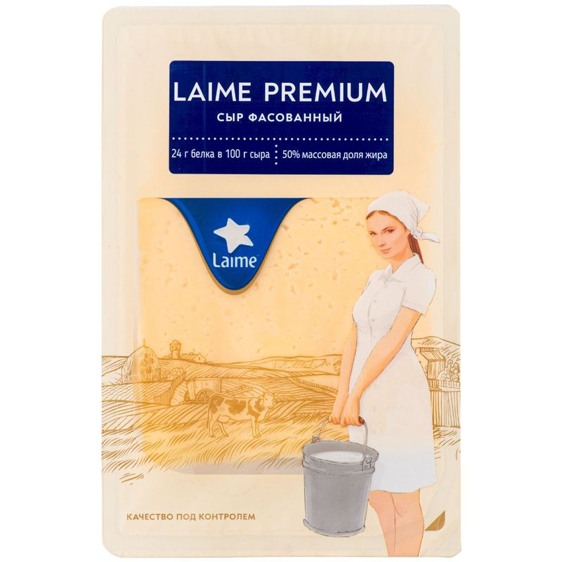 Изображение товара Сыр Laime Лайме Премиум 50% 125г натуральный сыр