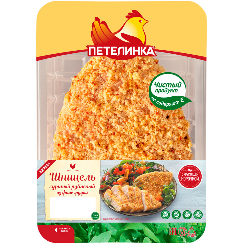 Изображение товара Шницель Петелинка куриный рубленый, 300г