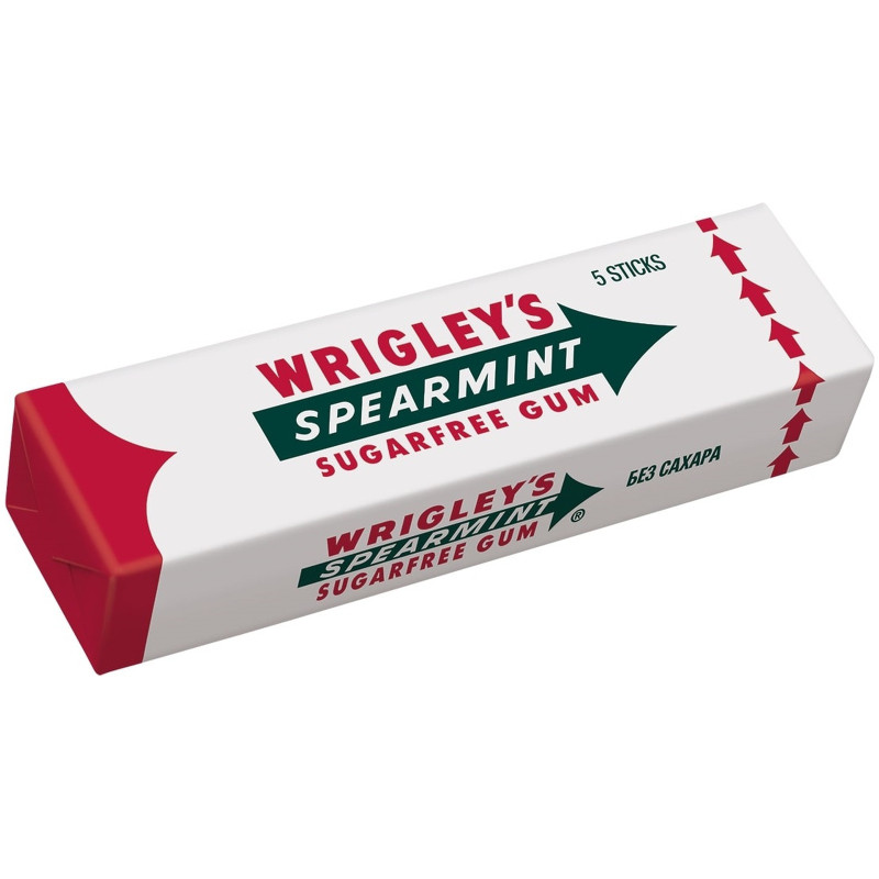 Изображение товара Жевательная резинка Wrigley's Spearmint пластинки со вкусом мяты без сахара, 13г