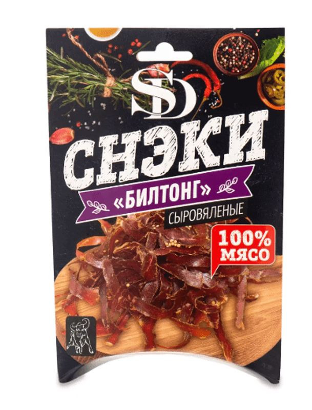 Изображение товара Снэки из говядины Сытный Дом Билтонг сыровяленые 30г