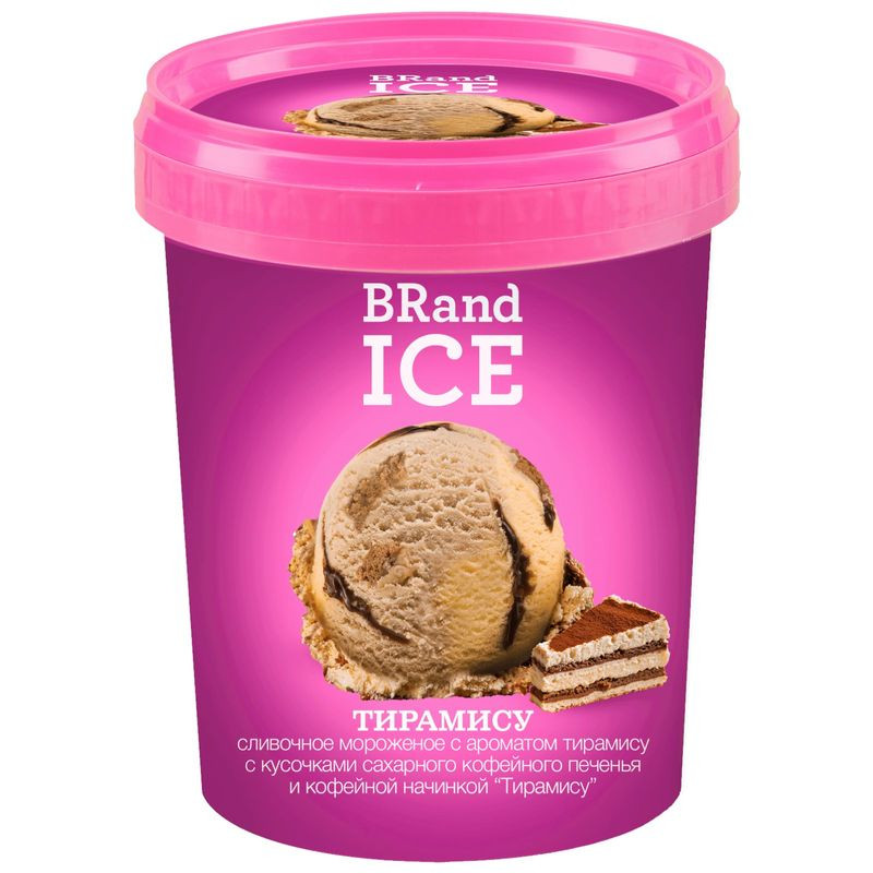 Изображение товара Сливочное мороженое Brand Ice Тирамису с кофейными печеньями 250g