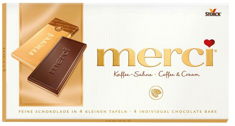 Изображение товара Молочный шоколад Merci с кофе и сливками 100г - качественное лакомство
