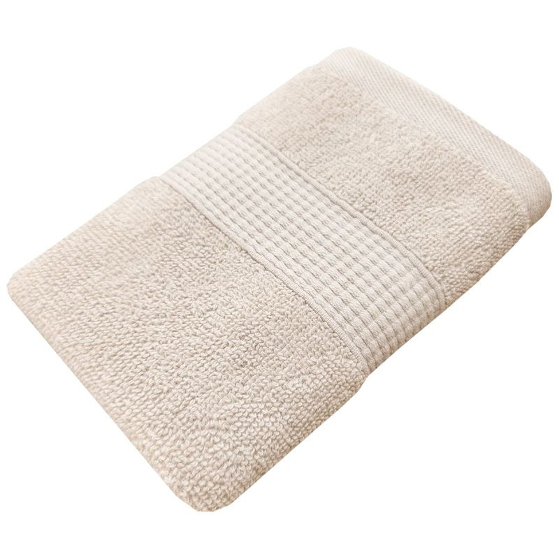 Изображение товара Махровое полотенце Маркет 50х90см кремовое белое хлопок Узбекистан